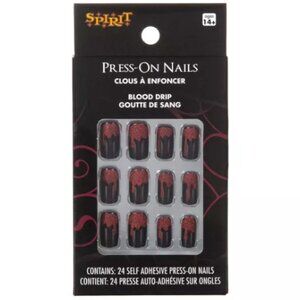 Brand New Spirit Halloween Blood Drip Press-On Nails